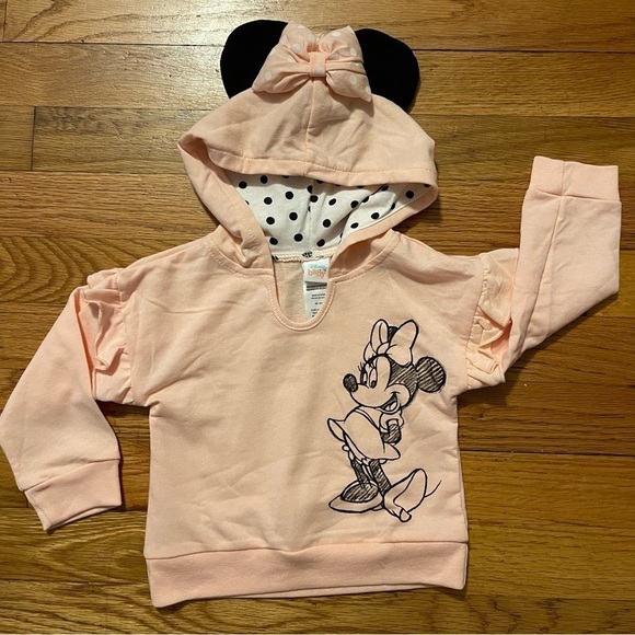 Disney Baby | Pink Minnie Mouse Hooded Sweatsuit | 12 mo - Picture 2 of 9